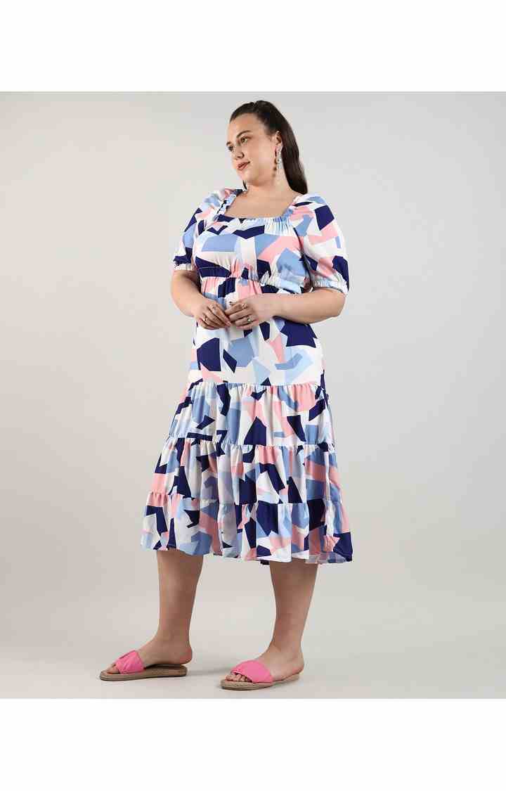 Women's Multicolor Printed Dresses