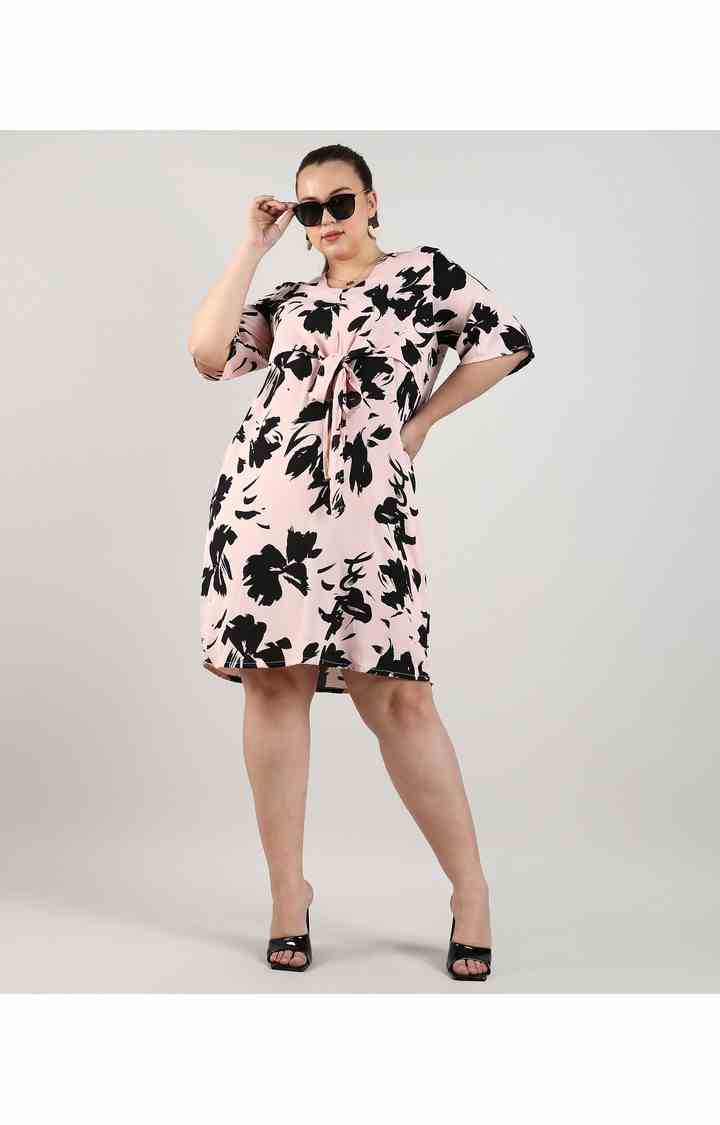 Women's Pink Printed Dresses