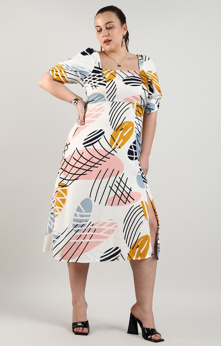 Women's Multicolor Printed Dresses