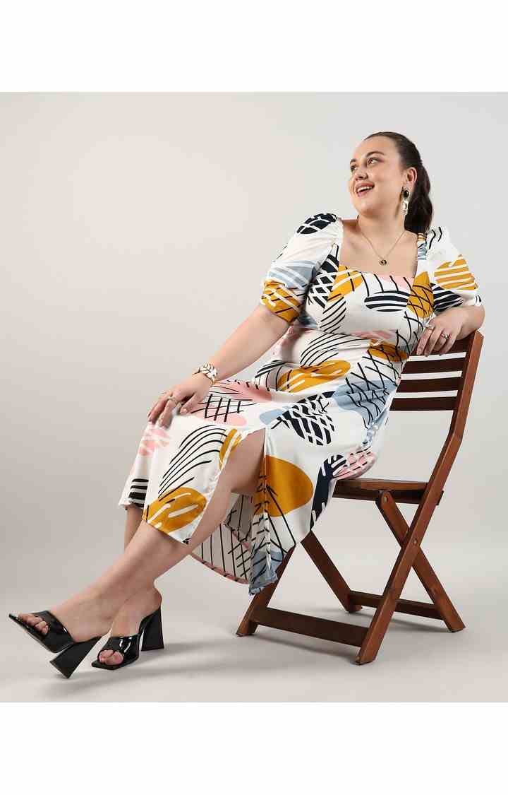 Women's Multicolor Printed Dresses