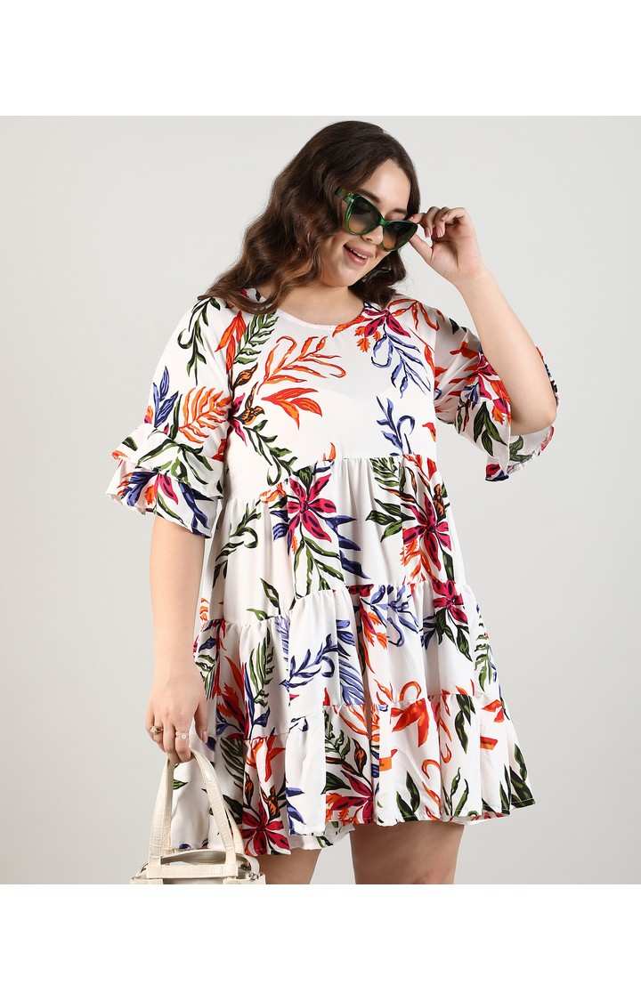 Women's Multicolor Printed Dresses