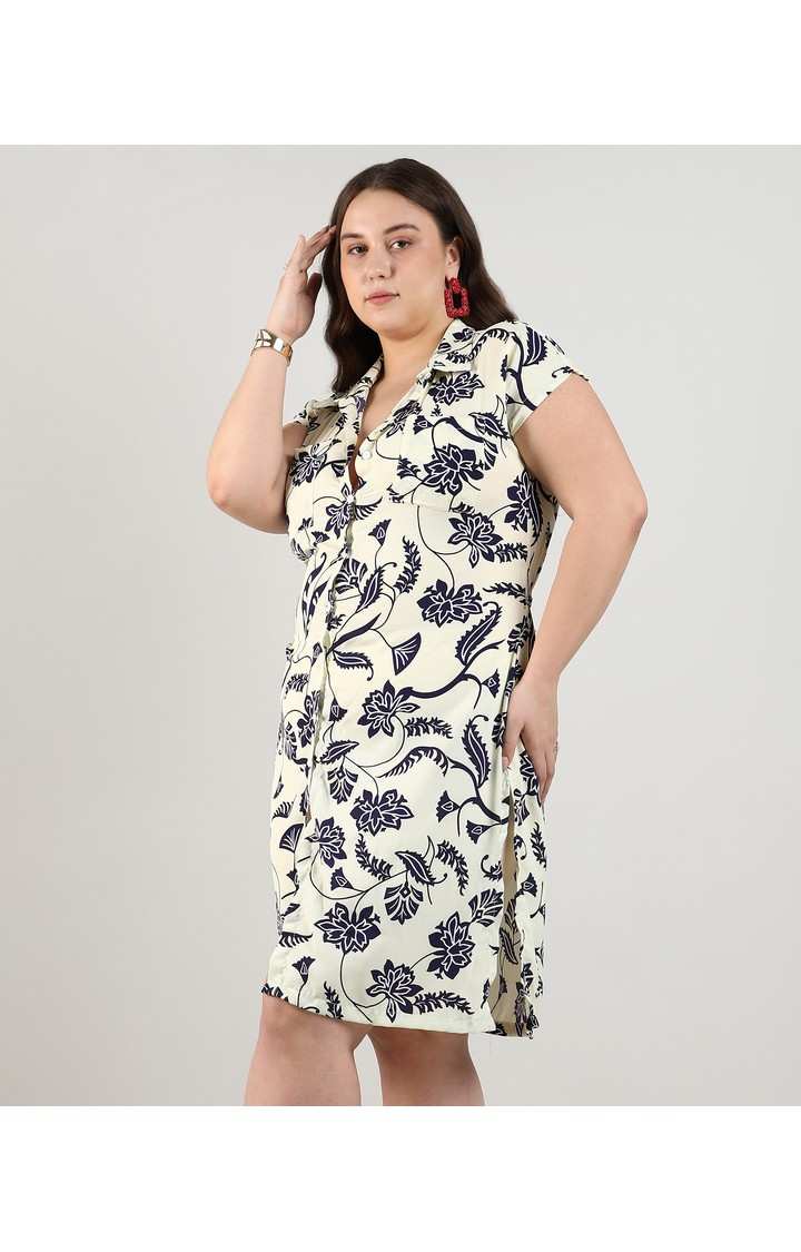 Women's White Printed Dresses