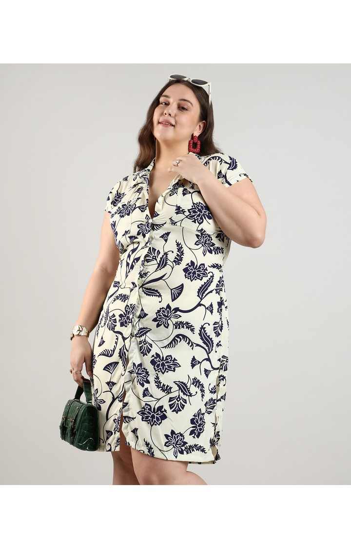 Women's White Printed Dresses
