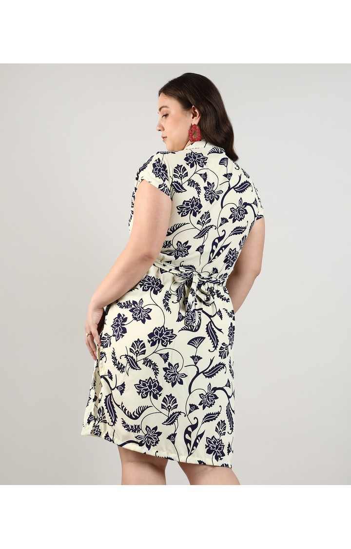Women's White Printed Dresses