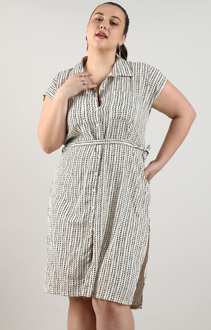 Women's White Printed Dresses