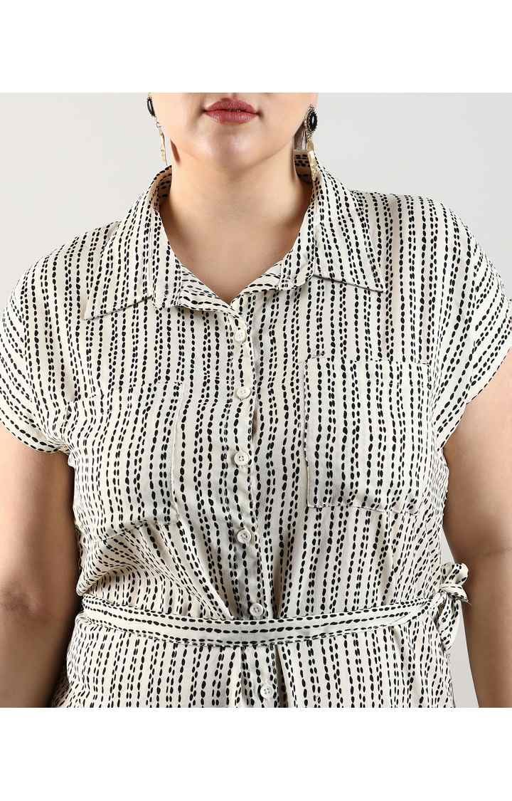 Women's White Printed Dresses