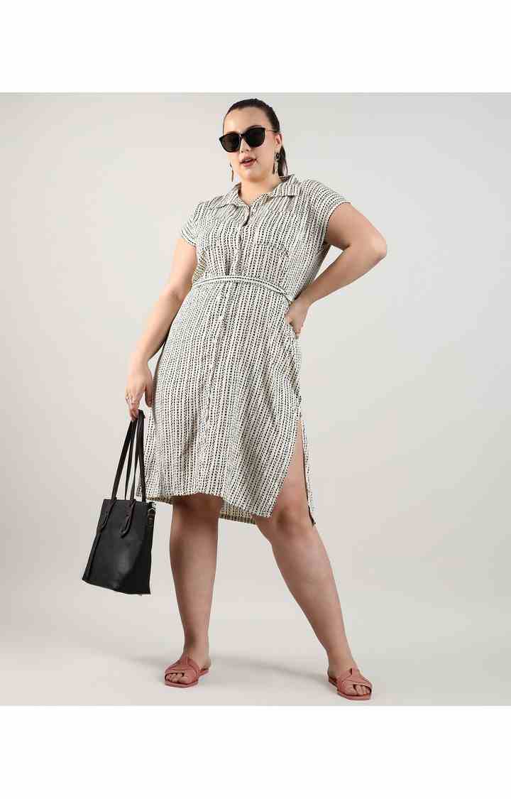 Women's White Printed Dresses