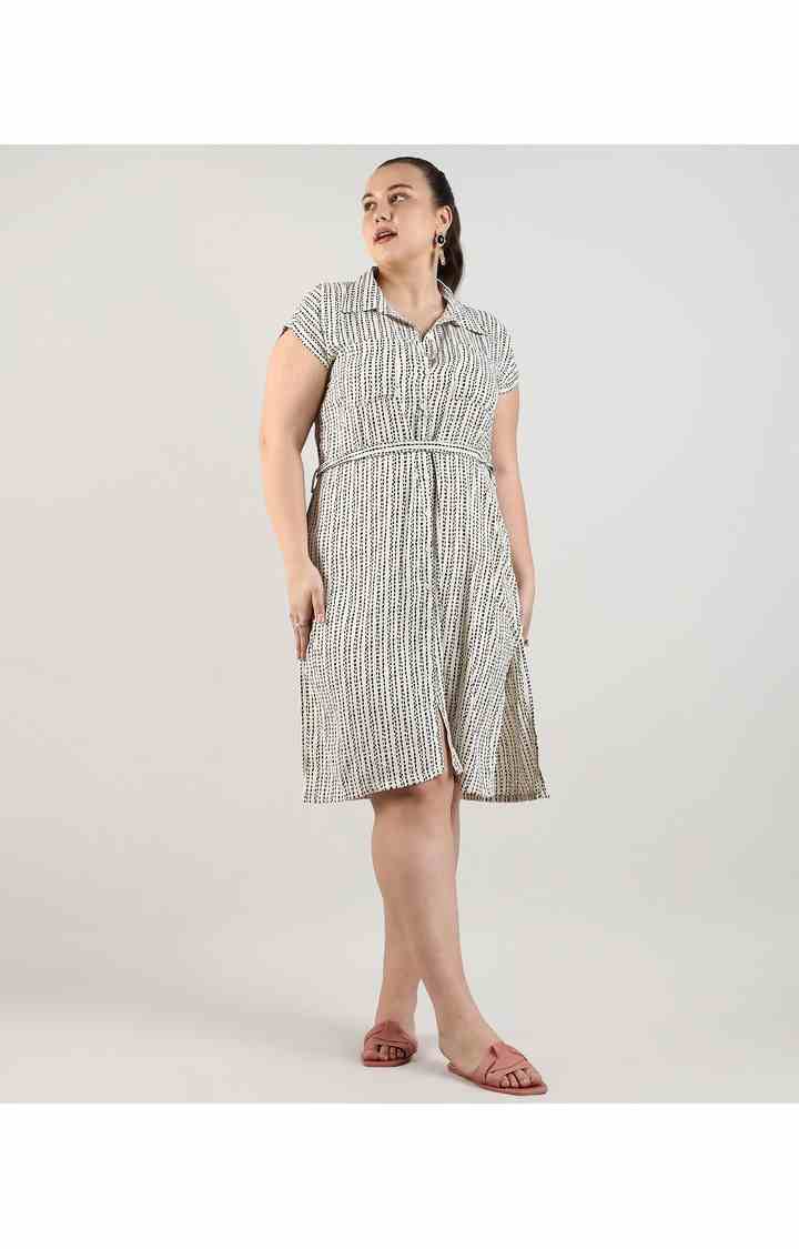 Women's White Printed Dresses