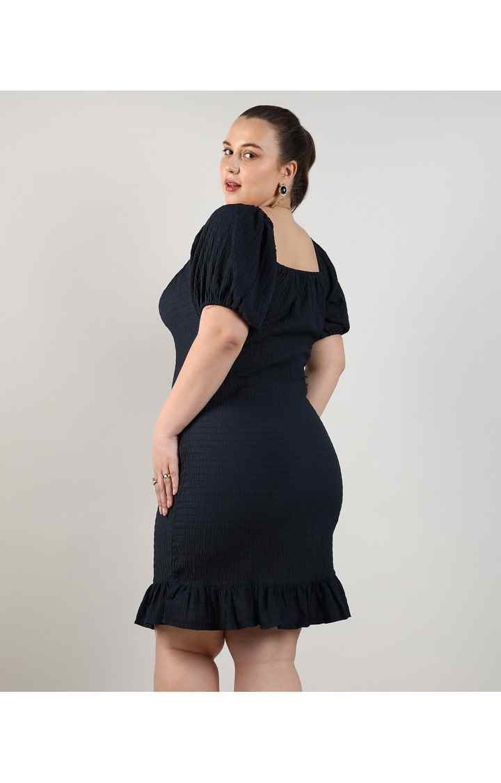 Women's Blue Solid Dresses