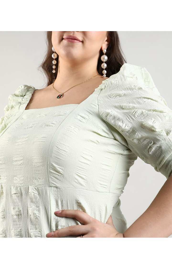 Women's Green Solid Dresses