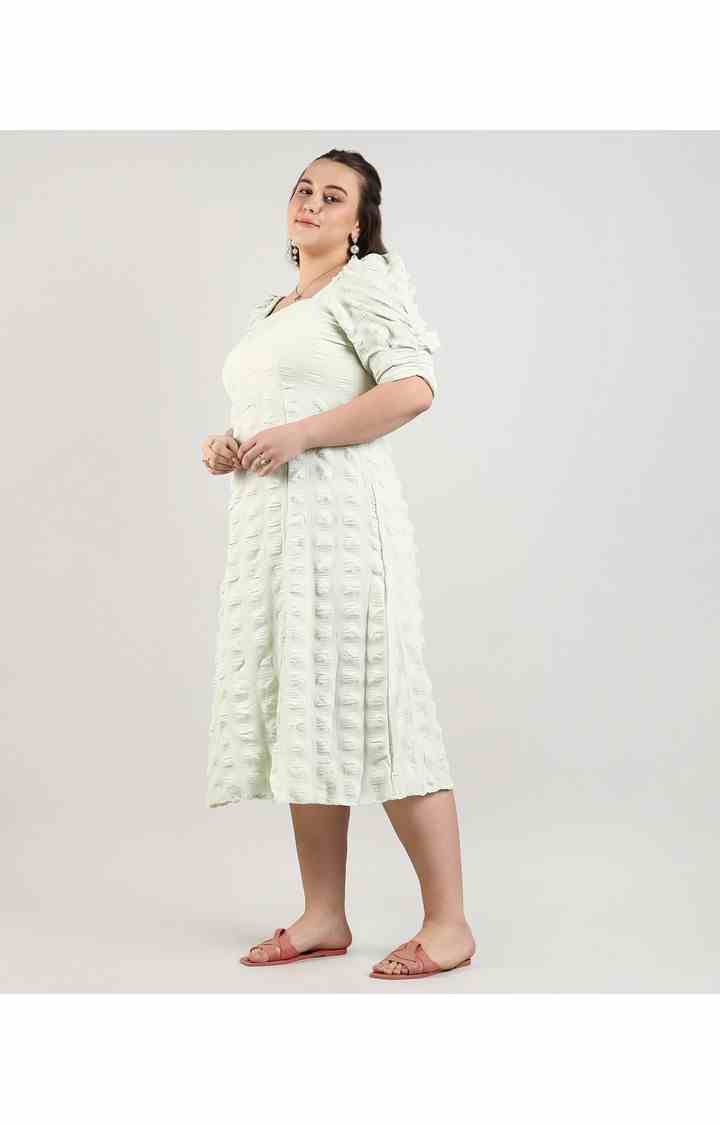 Women's Green Solid Dresses