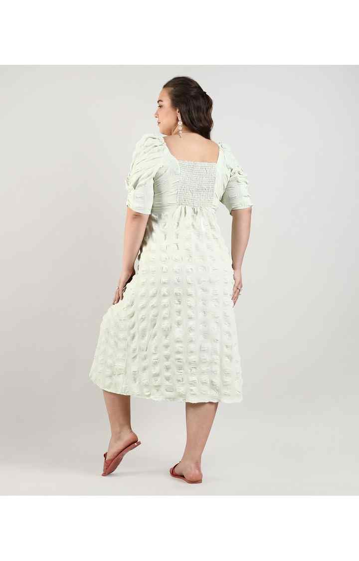 Women's Green Solid Dresses