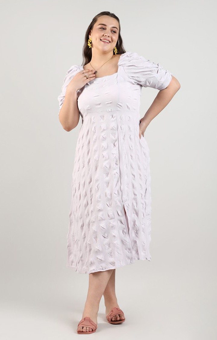 Women's Purple Solid Dresses
