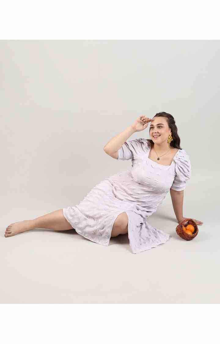 Women's Purple Solid Dresses
