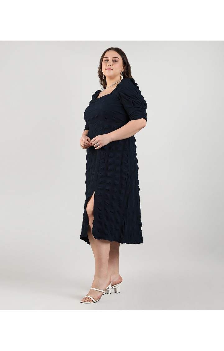 Women's Blue Solid Dresses