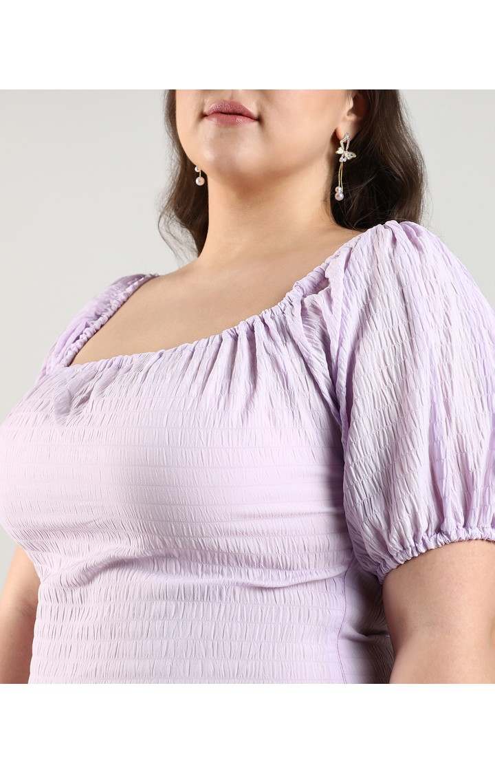 Women's Purple Solid Dresses