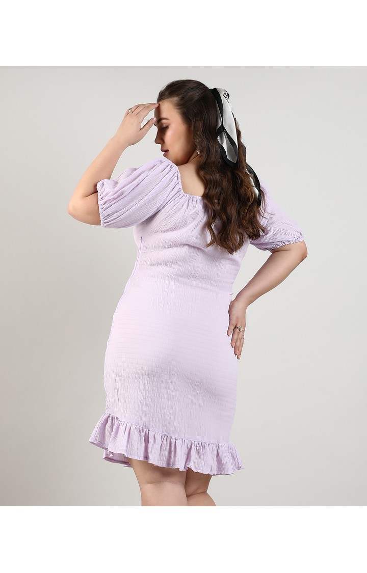 Women's Purple Solid Dresses