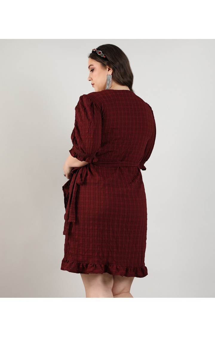 Women's Red Solid Dresses