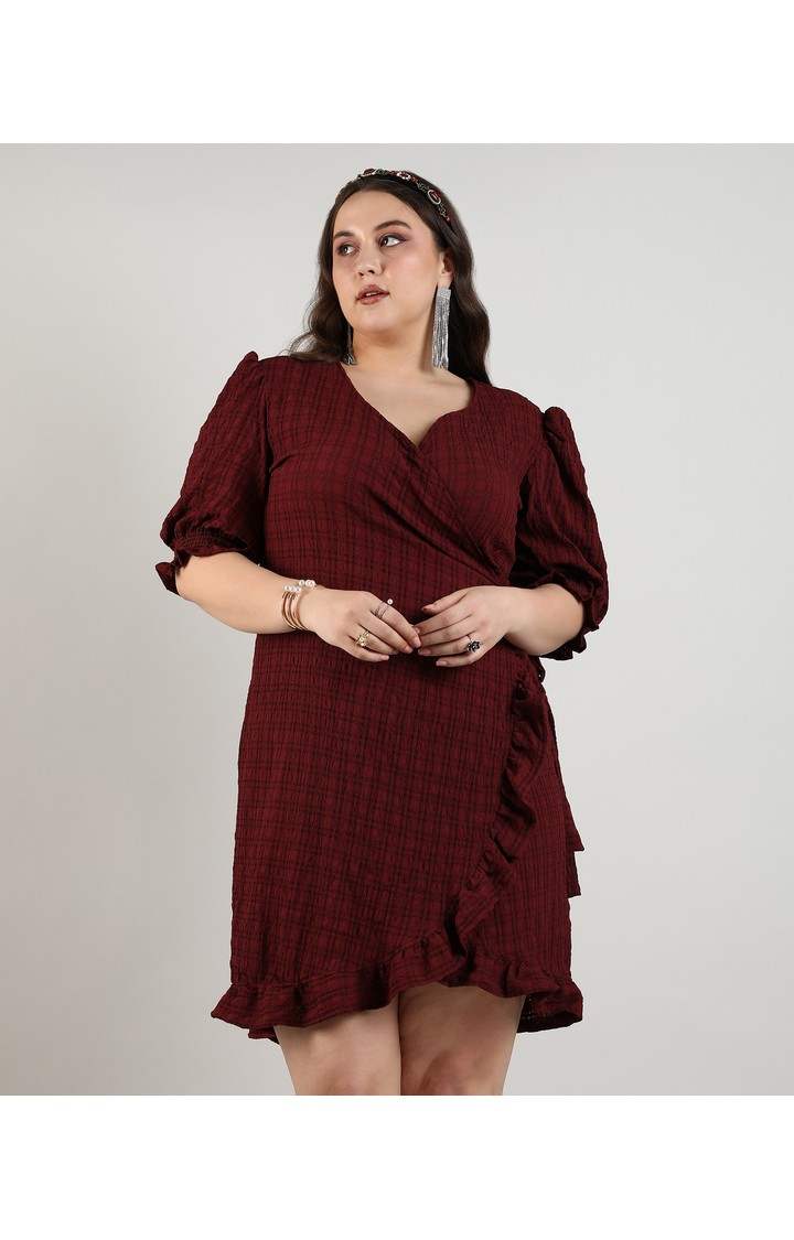 Women's Red Solid Dresses
