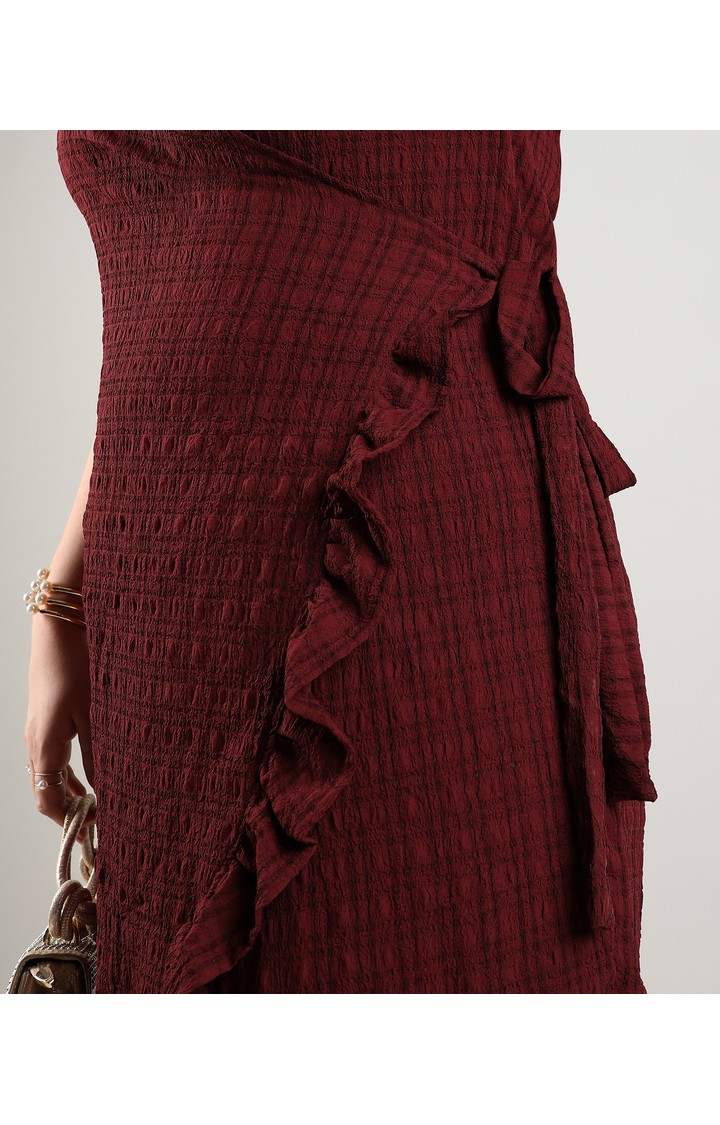 Women's Red Solid Dresses