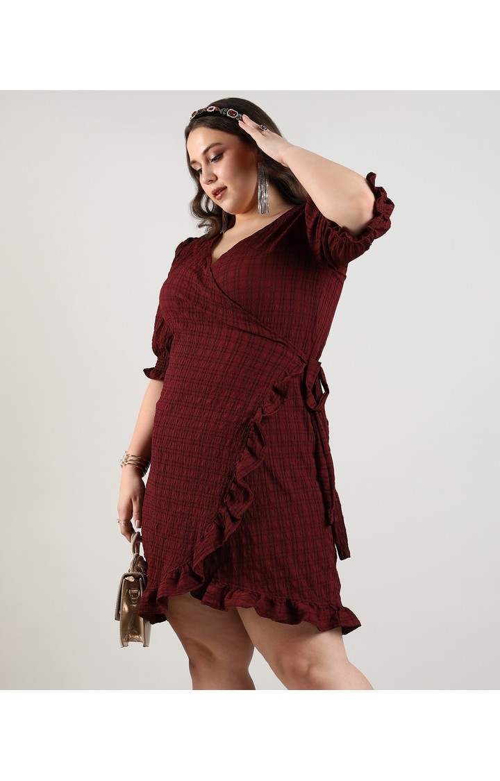 Women's Red Solid Dresses