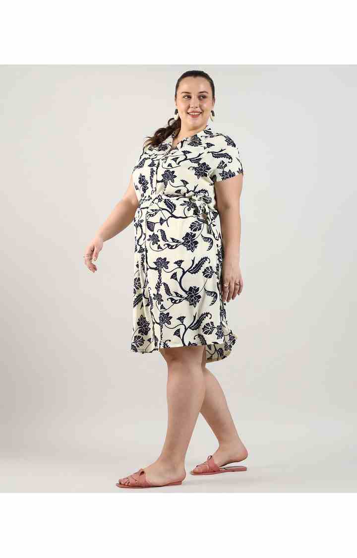 Women's White Printed Dresses