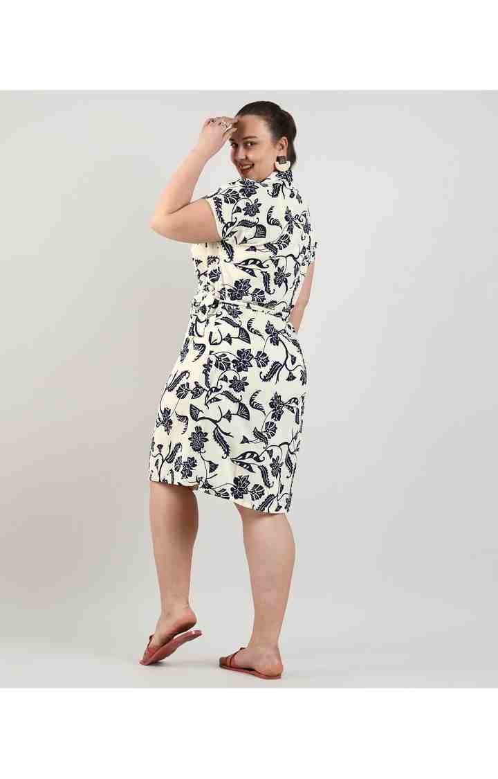 Women's White Printed Dresses