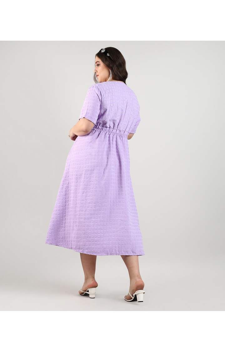 Women's Purple Solid Dresses