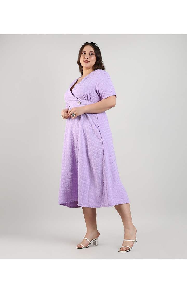 Women's Purple Solid Dresses
