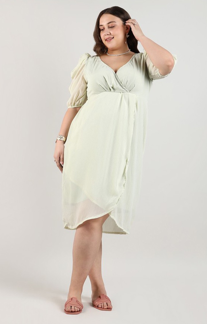 Women's Yellow Solid Dresses