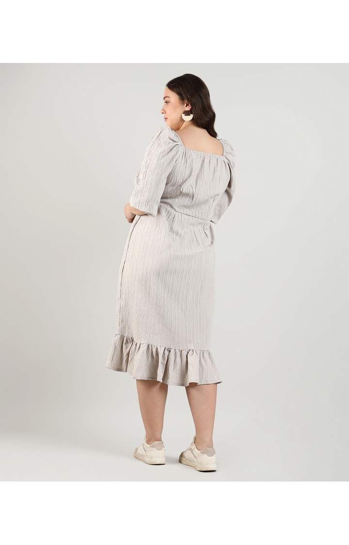 Women's Grey Solid Dresses