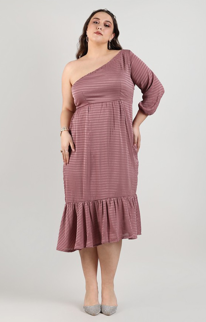 Women's Pink Solid Dresses
