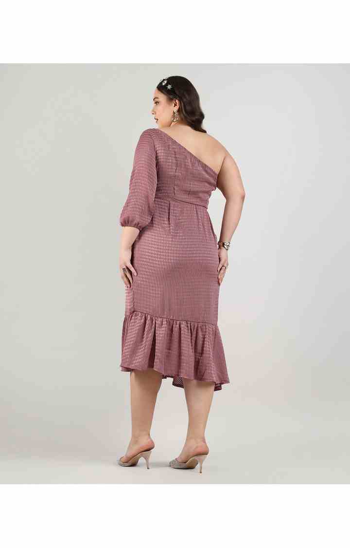 Women's Pink Solid Dresses