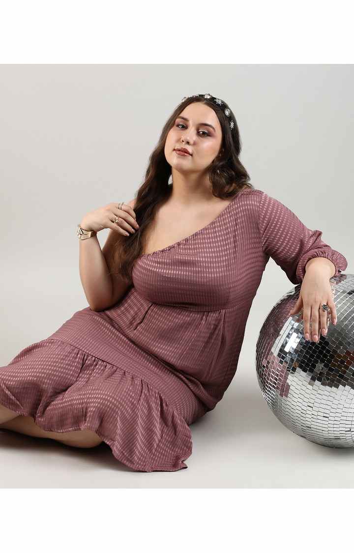 Women's Pink Solid Dresses
