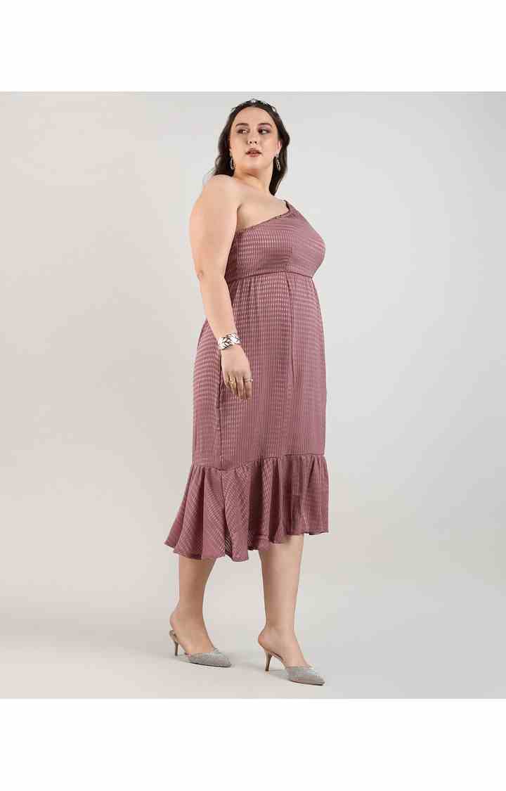 Women's Pink Solid Dresses