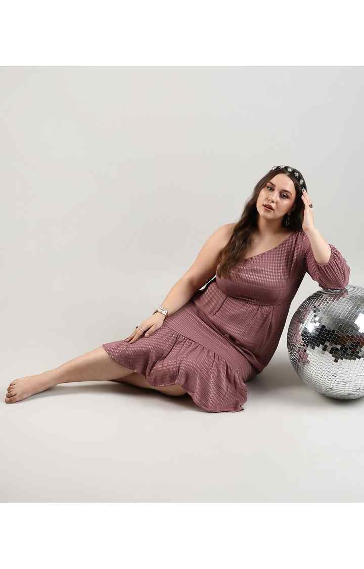 Women's Pink Solid Dresses