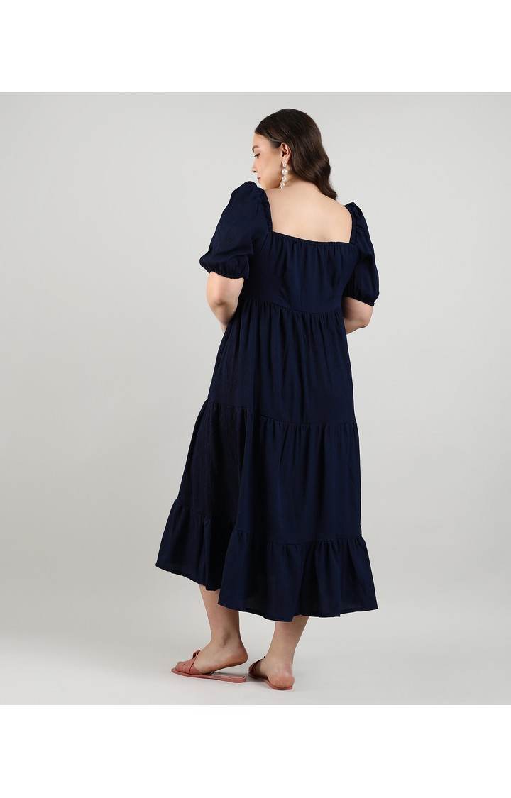 Women's Blue Checked Dresses