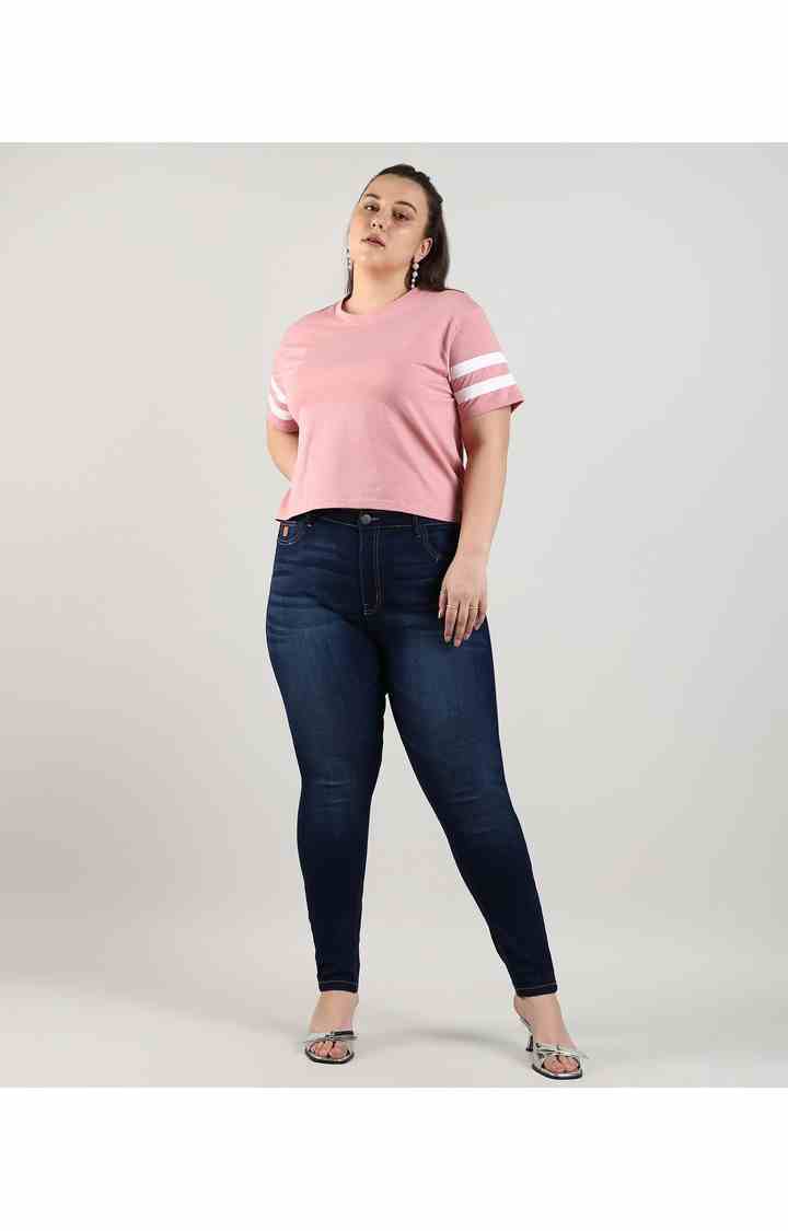 Women's Pink Solid Tops