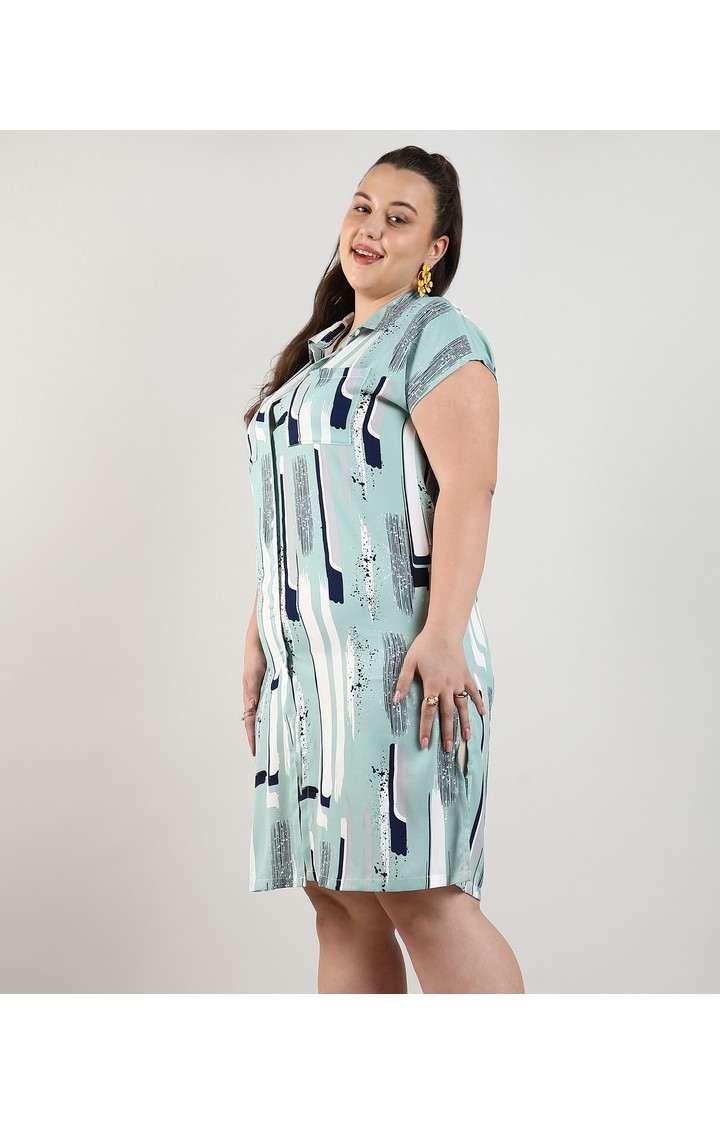 Women's Green Printed Dresses