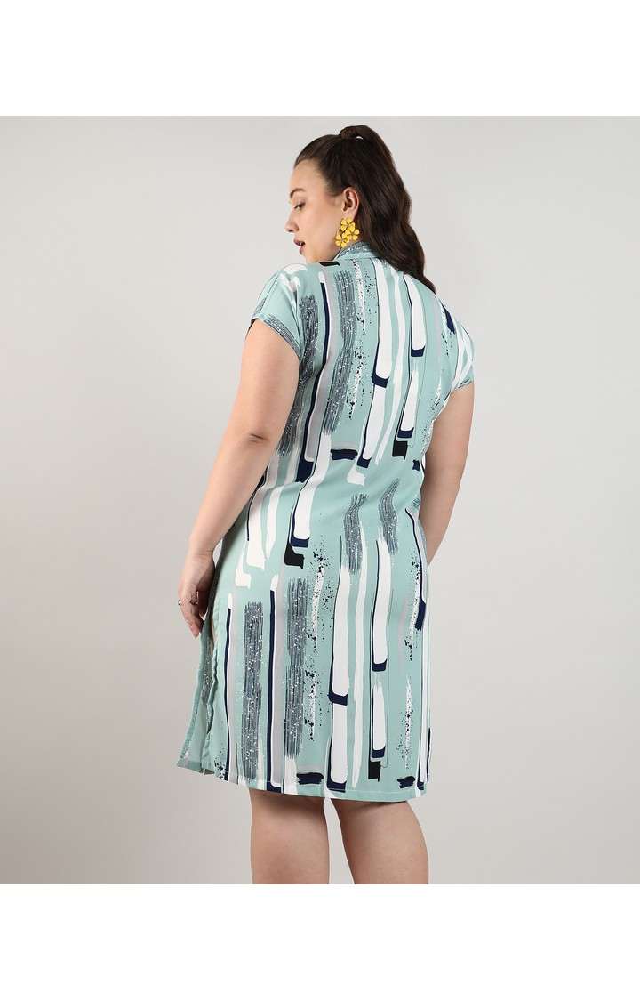 Women's Green Printed Dresses