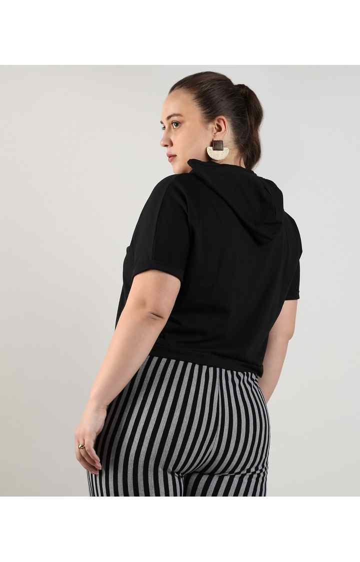 Women's Black Solid Tops