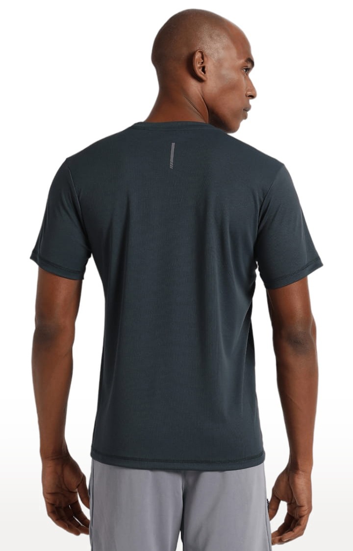 Men's Grey Solid Activewear T-Shirts