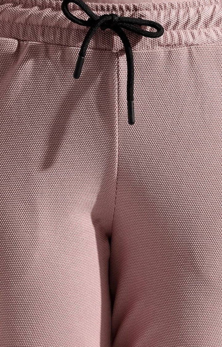 Women's Pink Crepe Solid Co-ords