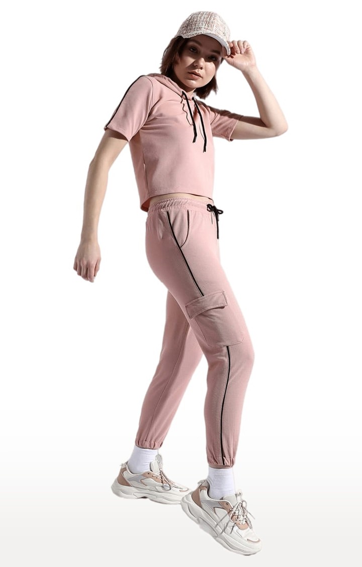 Women's Pink Solid Co-ords