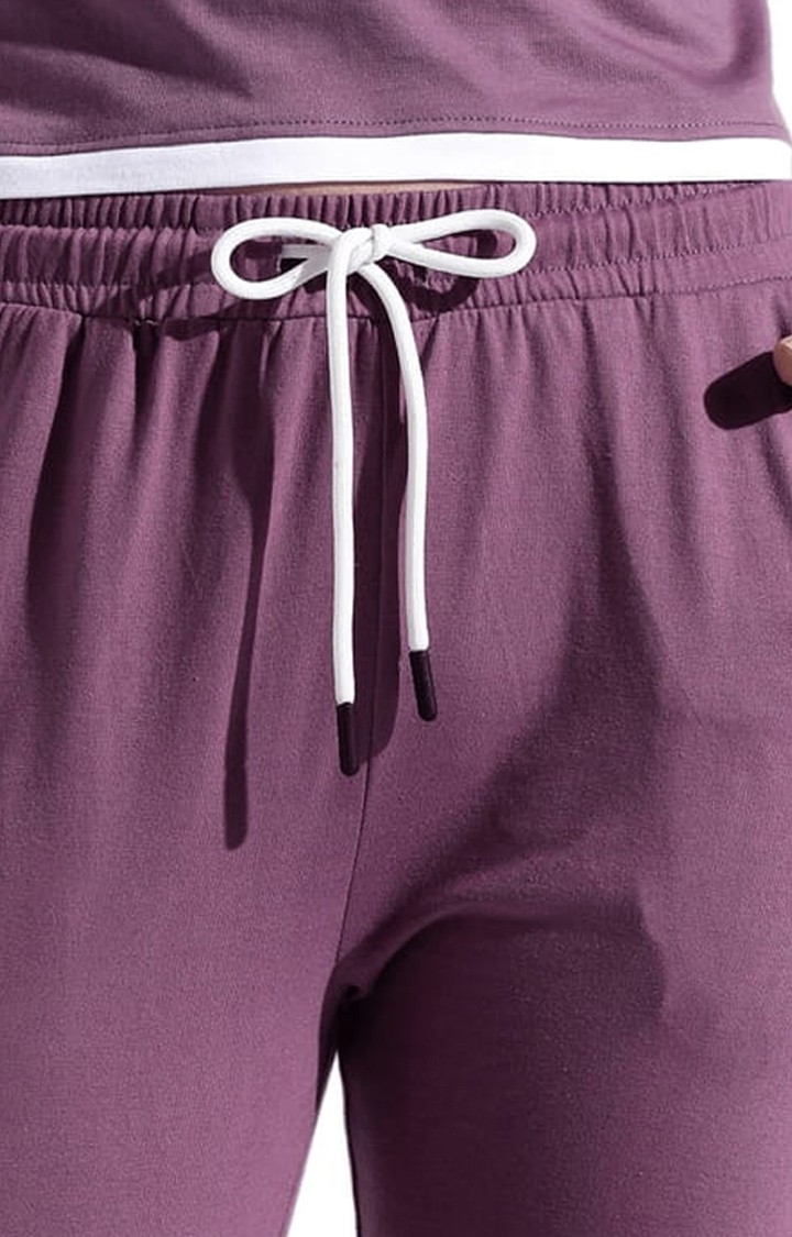 Women's Purple Solid Co-ords