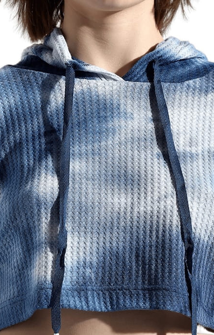 Women's Blue Cotton Tie Dye Co-ords