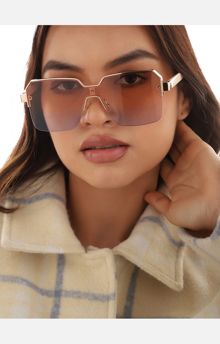 Haute Sauce By Campus Sutra Women Rectangle Sunglasses With Polarised Lens Sumr22_Hssg1230