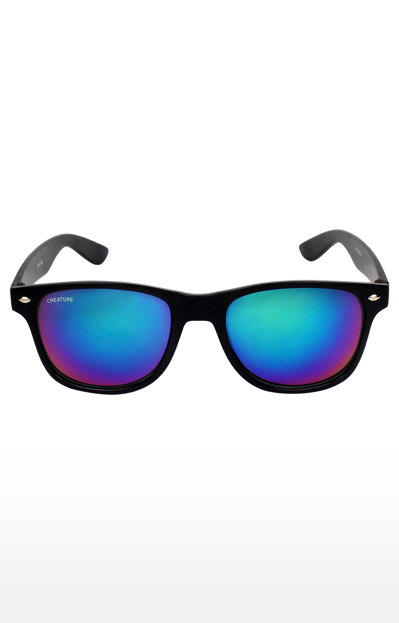 CREATURE | CREATURE Black Matte Finish UV Protected Unisex Sunglasses (Lens-Blue|Frame-Black) 2