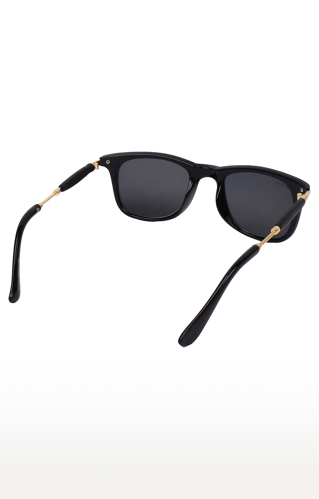 CREATURE | CREATURE Black Gloss Finish UV Protected Unisex Sunglasses (Lens-Black|Frame-Black) 4