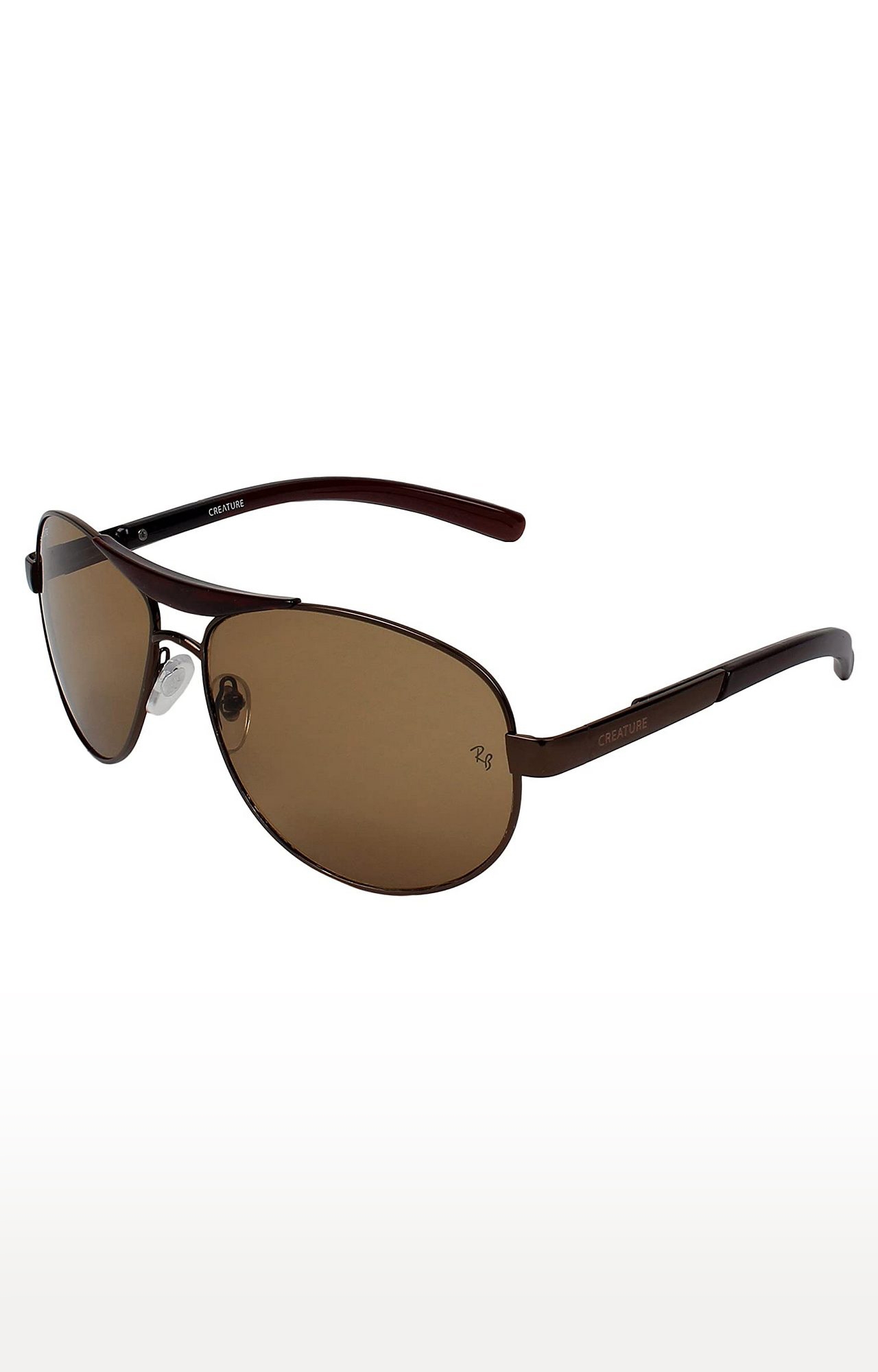 CREATURE | CREATURE Green & Brown Aviator Sunglasses Combo with UV Protection (Lens-Green & Brown|Frame-Black & Brown) 4